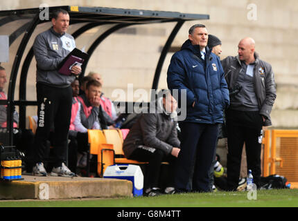 Port vale / Coventry City - Sky Bet League One - vale Park. Tony Mowbray, manager di Coventry City Foto Stock
