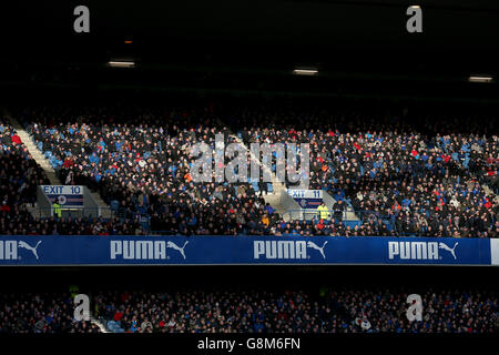 Rangers v Falkirk - Ladbrokes Campionato Scozzese - Ibrox Stadium. Una vista generale delle ventole nei supporti Foto Stock