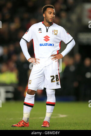 Milton Keynes Dons v Chelsea - Emirates fa Cup - Quarta tornata - Stadio: MK. Nicky Maynard, Milton Keynes Dons Foto Stock