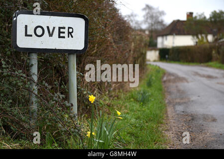 Amante village il giorno di San Valentino motivo Foto Stock