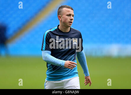 Manchester City U21 / Manchester United U21 - Barclays U21 Premier League - Etihad Stadium. Jose Angel Tasende, Manchester City Foto Stock