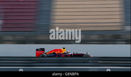 Daniel Ricciardo della Red Bull durante la seconda giornata di test in vista della stagione 2016 di Formula uno sul circuito di Catalunya, Barcellona. Foto Stock