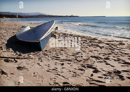 Relitto barca in tono vintage Foto Stock