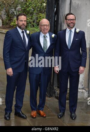 Rupert Murdoch e Jerry Hall wedding Foto Stock