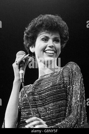 Marie Osmond canta al Rainbow Theatre, Finsbury Park, Londra. Foto Stock