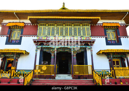 Ingresso del monastero pemmayangtse, ortografia, Sikkim, India Foto Stock