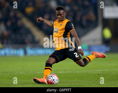 Hull City / Arsenal - Emirates fa Cup - Fifth Round Replay - KC Stadium. Moses Odubajo di Hull City Foto Stock