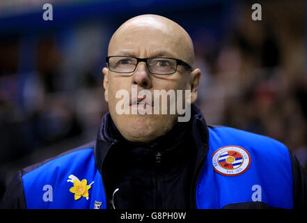 Reading manager Brian McDermott prima della fa Cup, quarto finale match al Madejski Stadium, Reading. Foto Stock