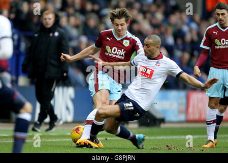 Bolton Wanderers v Burnley - Sky scommessa campionato - Macron Stadium Foto Stock