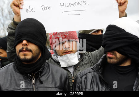 Crisi di migranti Foto Stock