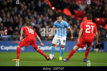 Liverpool e Manchester City - Capital One Cup - finale - Wembley Stadium Foto Stock