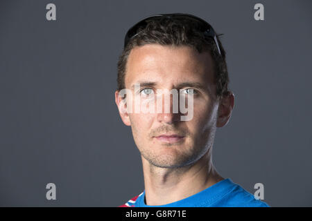 Gran Bretagna Giles Scott marinaio in classe Finn durante una telefonata ad Alexandra Palace, Londra. PREMERE ASSOCIAZIONE foto. Data immagine: Venerdì 4 marzo 2016. Vedi la storia di PA SAILING Great Britain. Il credito fotografico dovrebbe essere: John Walton/PA Wire. Foto Stock