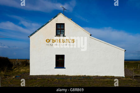 O'Sheas faux pub, creato per una pubblicità della GUINNESS, sull' isola Valentia, Kerry, Irlanda Foto Stock