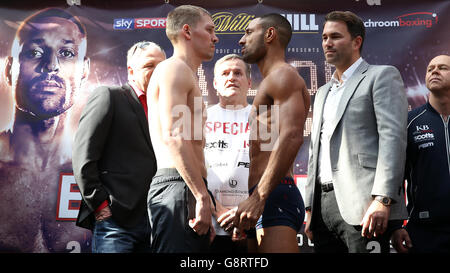 Kell Brook v Kevin Bizier Weigh-In - Winter Gardens Foto Stock