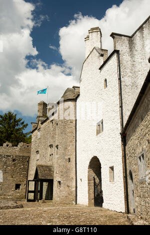 Irlanda, Co Leitrim, Fivemile Bourne, Castello di Parke, dal cortile Foto Stock