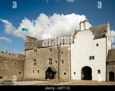 Irlanda, Co Leitrim, Fivemile Bourne, Castello di Parke, dal cortile Foto Stock