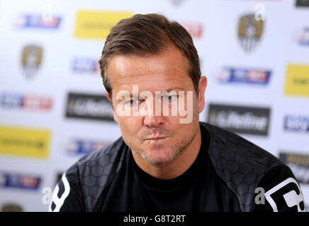 Mark Cooper Conferenza stampa - Meadow Lane Foto Stock