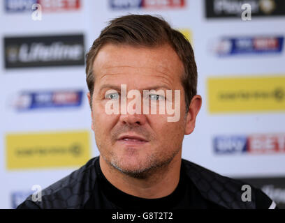 Mark Cooper Conferenza stampa - Meadow Lane Foto Stock