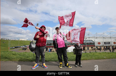 Northampton contro Bristol Rovers - Sky Bet League Two - Sixfields Stadium. Northampton contro Bristol Rovers immagini pre-partita prima della partita della Sky Bet League due al Sixfields Stadium di Northampton. Foto Stock