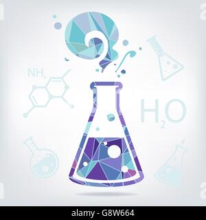 Vetreria chimica fatta di triangoli Illustrazione Vettoriale