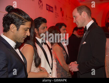 Il Duca di Cambridge arriva a un Bollywood Charity Gala ospitato dalla British High Commission e dal British Asian Trust all'hotel Taj Mahal Palace di Mumbai, India, durante il primo giorno del tour reale in India e Bhutan. Foto Stock