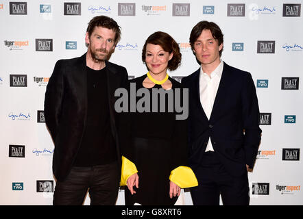 (Da sinistra a destra) Paul Anderson, Helen McCrory e Cillian Murphy partecipano alla prima della serie tre dei blinders paky, alla BFI Southbank, Londra. PREMERE ASSOCIAZIONE foto. Data immagine: Martedì 3 maggio 2016. Il credito fotografico dovrebbe essere: Ian West/PA Wire Foto Stock