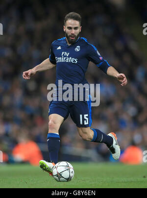 Manchester City v Real Madrid - UEFA Champions League - Semifinale - prima tappa - Stadio Etihad. Dani Carvajal del Real Madrid Foto Stock