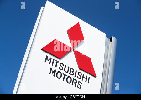 Belleville, Ontario, Canada. Il 24 giugno 2016. La Mitsubishi concessionaria auto a Belleville, Ont., il 24 giugno 2016. © Lars Hagberg/ZUMA filo/Alamy Live News Foto Stock