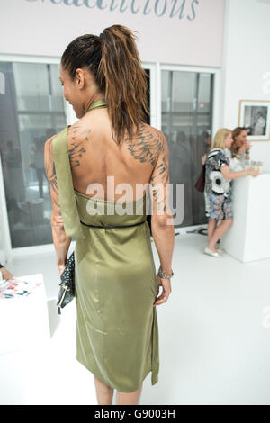 Berlino, Germania. 01 Luglio, 2016. Designer Annabelle Mandengarrives per la moda di Gala Brunch durante la settimana della moda di Berlino a Berlino, Germania, 01 luglio 2016. Designer presentano le loro collezioni per la primavera/estate 2017 presso la corrente della settimana della moda. Foto: Jörg Carstensen/dpa/Alamy Live News Foto Stock