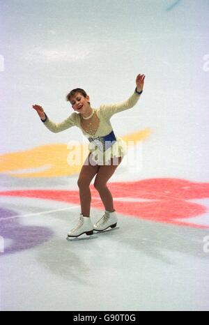La figura pattinare - Olimpiadi invernali - Nagano 1998 - Le donne della breve programma Foto Stock