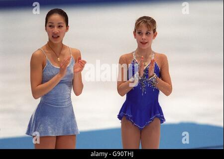 La figura pattinare - Olimpiadi invernali - Nagano 1998 - Donne pattinaggio gratuito Foto Stock