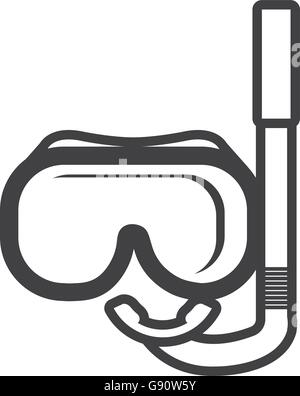 Isolato roba snorkel, vettore grafico Illustrazione Vettoriale