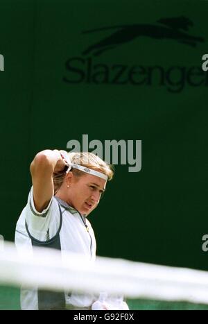 Steffi Graf sulla sua strada per una vittoria di due set Su Kriste Boogert Foto Stock