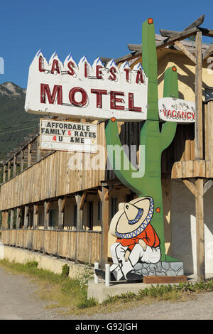 Motel Siesta, Radium Hot Springs, British Columbia, Canada Foto Stock