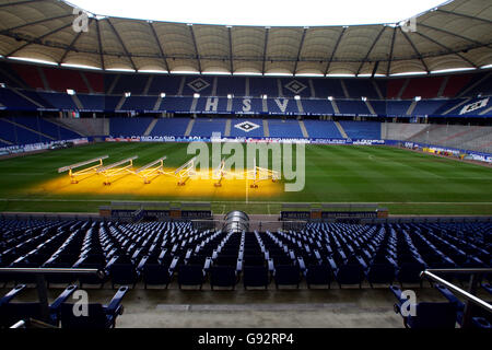 Calcio - stadi della Coppa del mondo FIFA 2006 - AOL Arena - Amburgo. Vista generale della AOL Arena Foto Stock