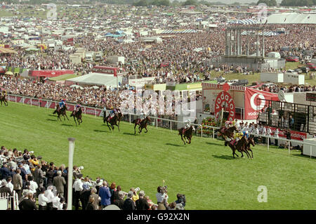 Corse di cavalli - il Derby - Epsom Foto Stock