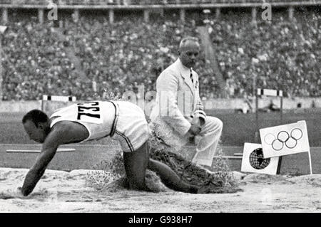 Atletica - 1936 Olimpiadi di Berlino - Uomini Salto in lungo Finale Foto Stock