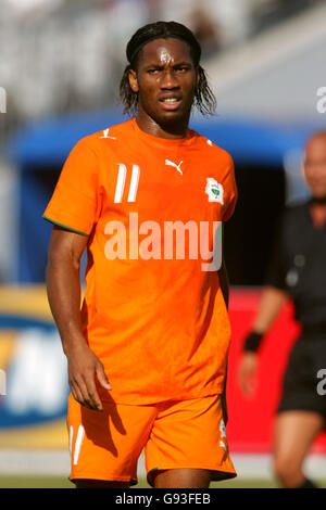 Calcio - Coppa Africana delle Nazioni 2006 - Gruppo A - Marocco / Costa d'Avorio - Stadio Internazionale del Cairo. Didier Drogba, Costa d'Avorio Foto Stock