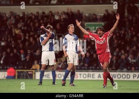 Calcio - Coppa UEFA - Primo Round prima gamba - Blackburn Rovers v Olympique Lyonnais Foto Stock