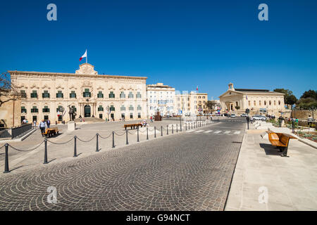 La Valletta, Malta - 05 maggio 2016: auberge de Castille de La Valletta Foto Stock