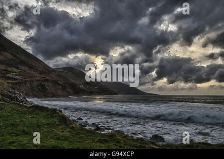 Rossbeigh Beach, Rossbehy, vicino Glenbeigh, nella contea di Kerry, Iveragh Peninsula, Irlanda Foto Stock