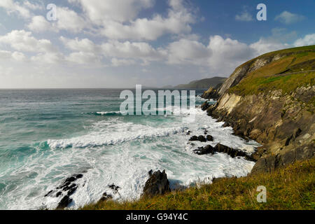 Slea Head, Dunmore Testa, penisola di Dingle, nella contea di Kerry, Irlanda Foto Stock