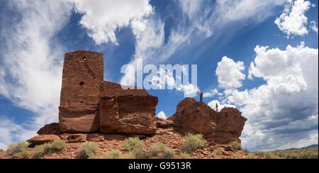 Rovine Wukoki complesso in Wupatki National Monument, Arizona USA Foto Stock