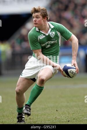 Rugby Union - RBS 6 Nations Championship 2006 - Francia / Irlanda - Stade de France. Brian o'Driscoll in Irlanda durante la partita RBS 6 Nations allo Stade de France di Parigi. Foto Stock