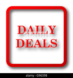 Offerte giornaliere icona. Pulsante Internet su sfondo bianco. Foto Stock