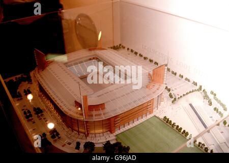 Calcio - Football Expo 99 - Cannes. Un modello del nuovo stadio proposto da Coventry City Foto Stock