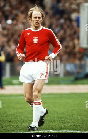 Calcio - International friendly - Polonia v Bulgaria - Stadion Dziesieciolecia. Grzegorz lato, Polonia Foto Stock