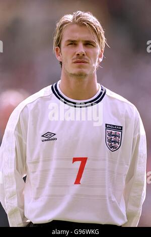 Calcio - Qualificatore Euro 2000 - Gruppo cinque - Inghilterra / Lussemburgo. David Beckham, Inghilterra Foto Stock