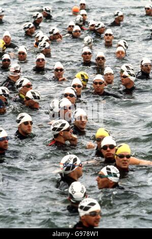 Triathlon - Il Triathlon di Londra - Docklands, Londra Foto Stock