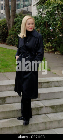 Sharon Stone a una fotocellula in vista della prima del suo nuovo film, 'Basic Instinct II', al Four Season's Hotel, nel centro di Londra, mercoledì 15 marzo 2006. PREMERE ASSOCIAZIONE foto. Il credito fotografico dovrebbe essere: Steve Parsons/PA. Foto Stock